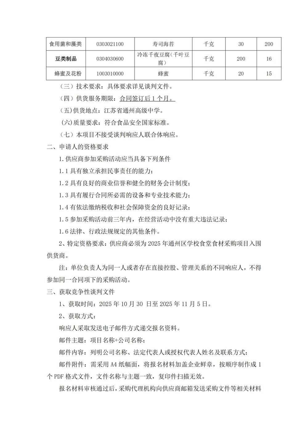 江苏省通州高级中学月度食堂食材增补采购项目竞争性谈判公告(1)_01